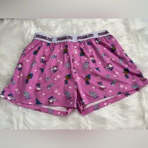 Peanuts Women's Pajama Shorts - Pink with Characters
